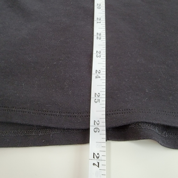 Isaac Mizrahi Women's Essentials Trapeze Hem V-Neck Tunic Top Black Large Size - Picture 4 of 8